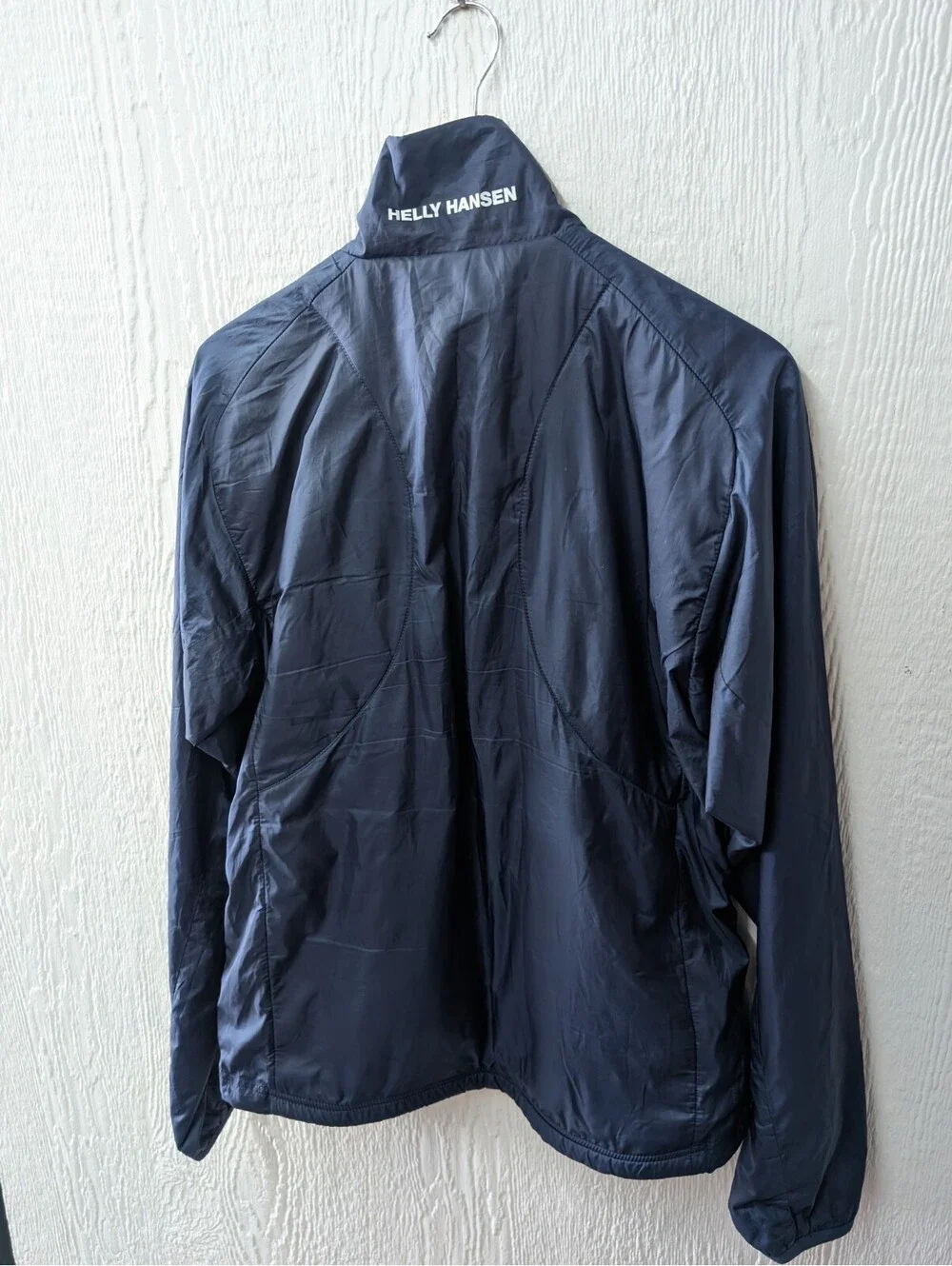 Helly Hansen Windbreaker Jacket Water Resistant Vents Blue H2 Flow Size Medium